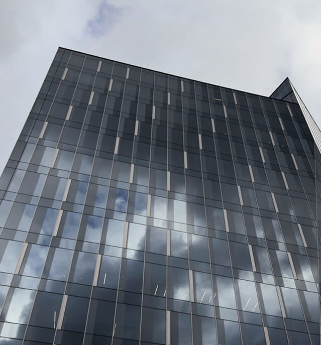 Glass building exterior