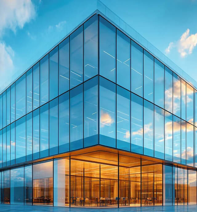 Glass building exterior